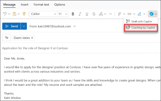 copilot-email-coaching-outlook